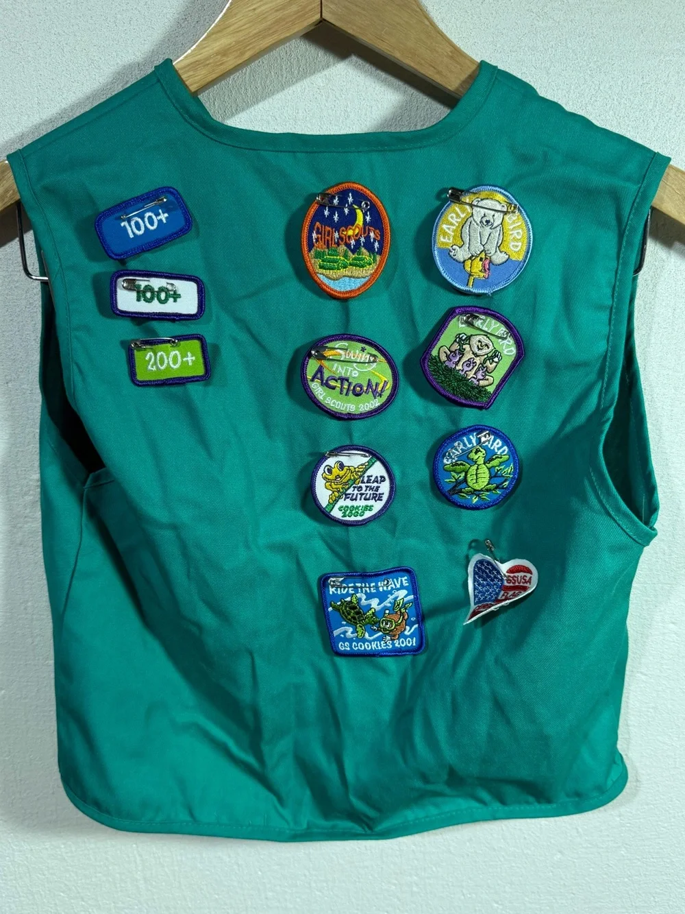 2000’s Y2K Girl Scout Vest With Patches - Picture 1 of 6